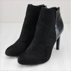 Zara Trafaluc Suede Back Zip High Heel Ankle Boot